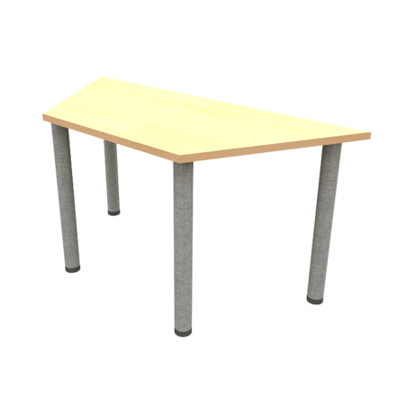 Trapezoid shaped modular table
