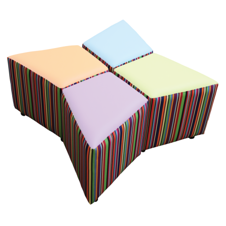 Squiangle Set of 4 Accent Fabric