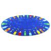 Oval shaped rug with pencils design