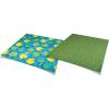 Large reversible 2m square rug with nature prints
