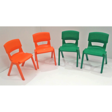 SALE Postura+ Chairs Size 4 Set of 4 Orange/Fore