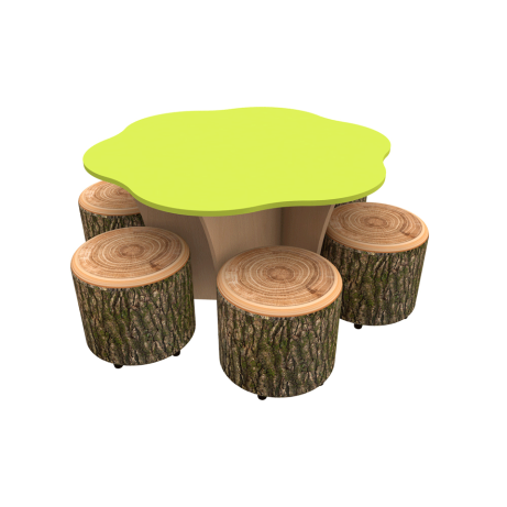 Treetop Table Kit with Tree Stump Drums - 6 seater