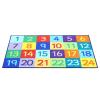 Colourful rug with a numbers design