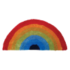 Bright semi-circular rug