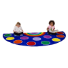 SALE Rainbow Spots Semi-Circle Rug